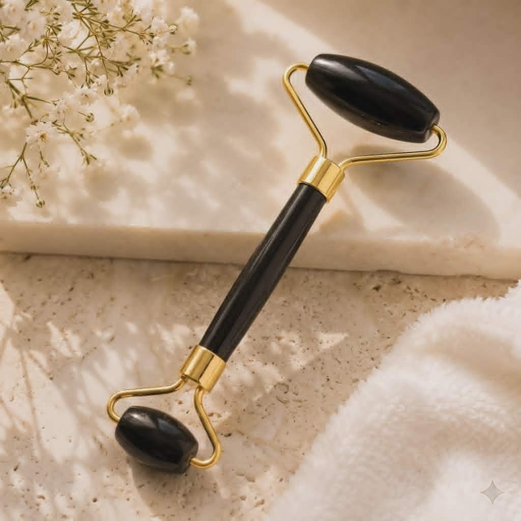 Gemstone Face Roller - Black Obsidian