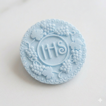 Personalised First Holy Communion Soap Favour - IHS Soap Gift for Guests (Organza Bag, Custom Name Tag)