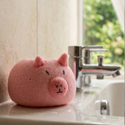 Piggy Puff Soap Sponge - Cute Sponge Soap with Creamy Lather | Handmade Bath Essential