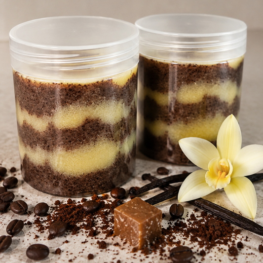 Caramel Latte Swirl Emulsified Body Scrub 200g | Coffee, Vanilla & Caramel | Aroma & Glow