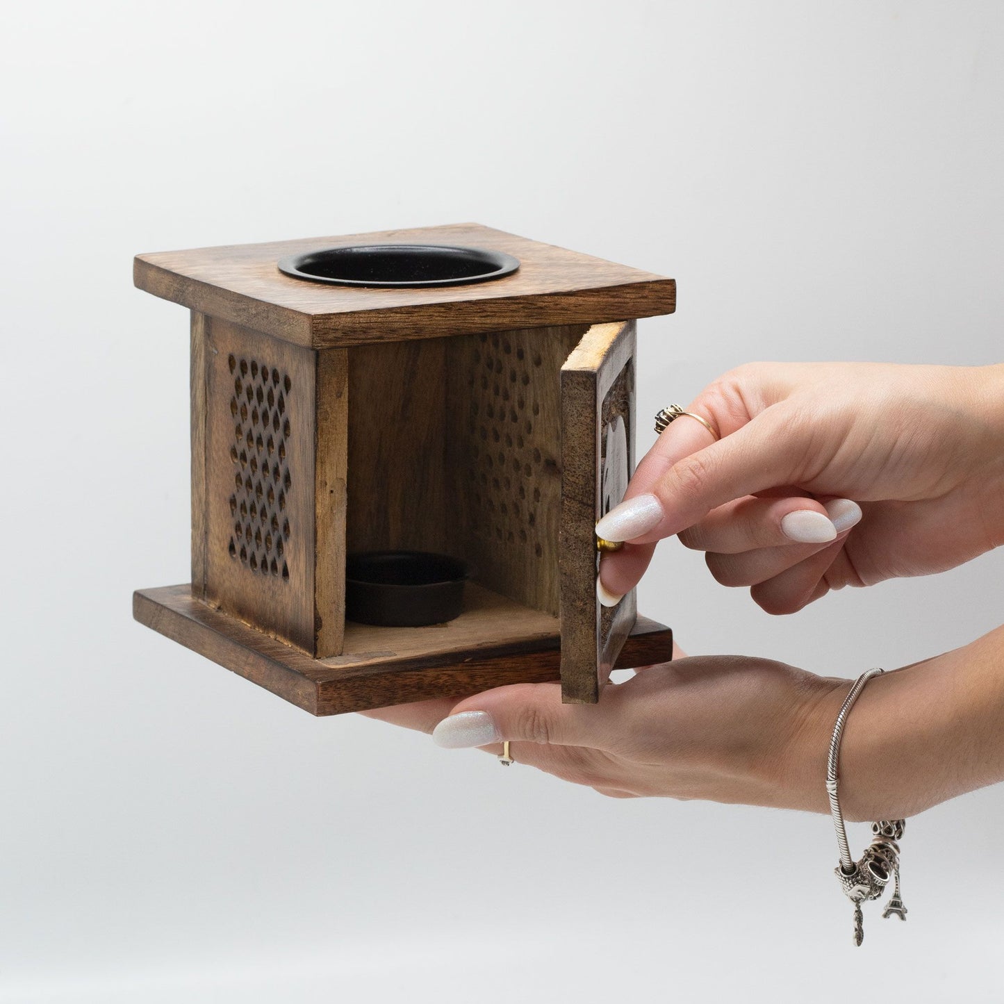 Large Mango Wood Box Burner - Elephant