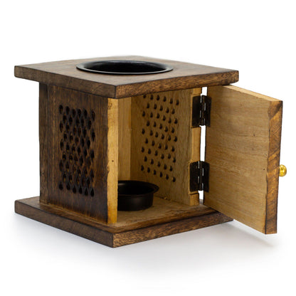 Mango Wood Box Burner - Tree of Life