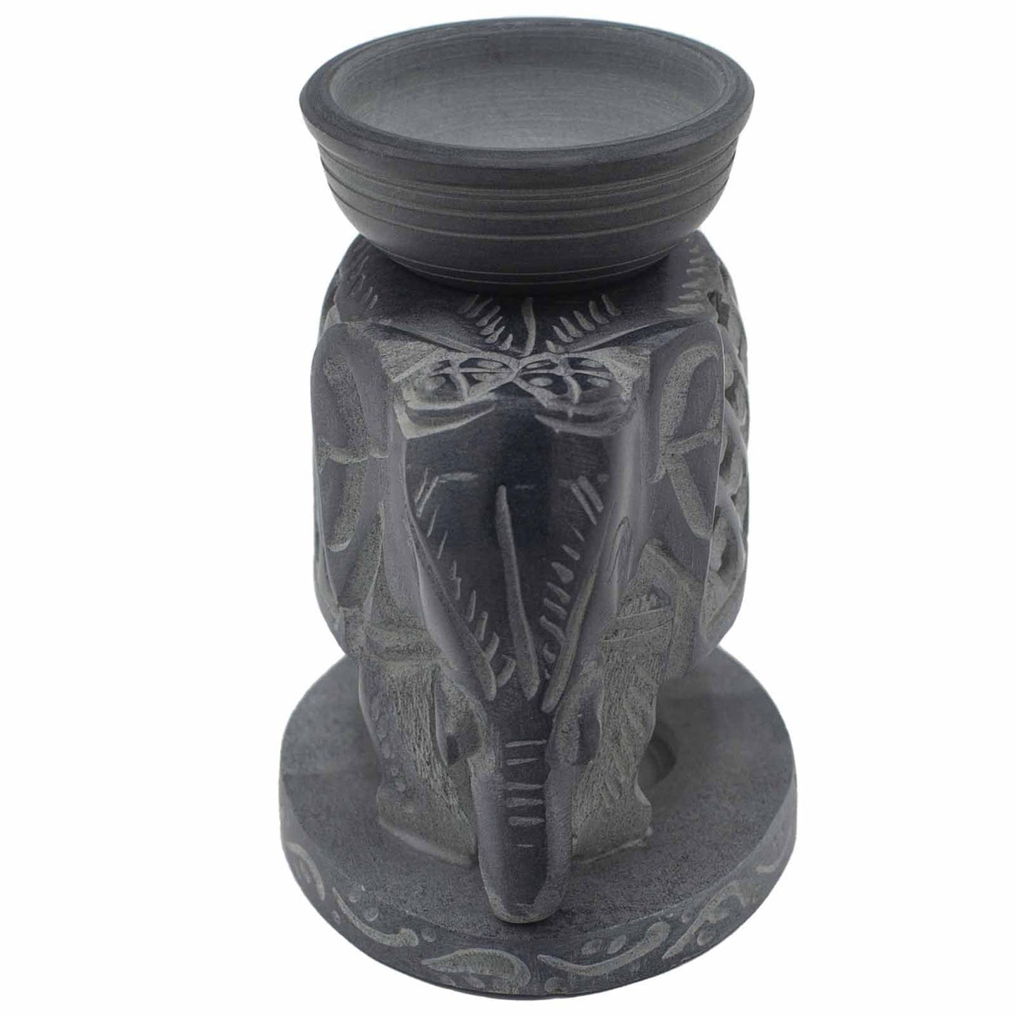 Soapstone Oil Burner - Standing Elephant