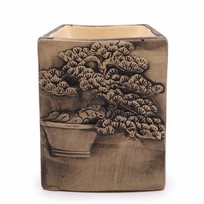 Hand Painted Bonsai Oil and Wax Burner - Slate