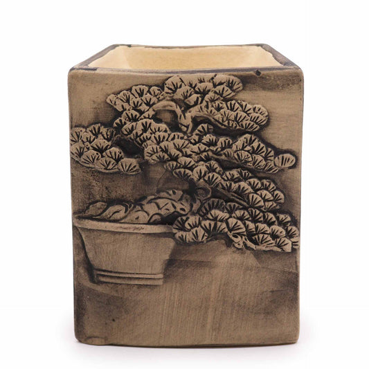 Hand Painted Bonsai Oil and Wax Burner - Slate