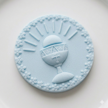 Personalised First Holy Communion Soap Favour - Chalice Soap Gift for Guests (Organza Bag, Custom Name Tag)