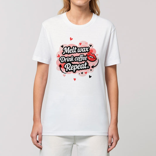 Melt. Drink Coffee. Repeat. - Premium Cotton T-Shirt