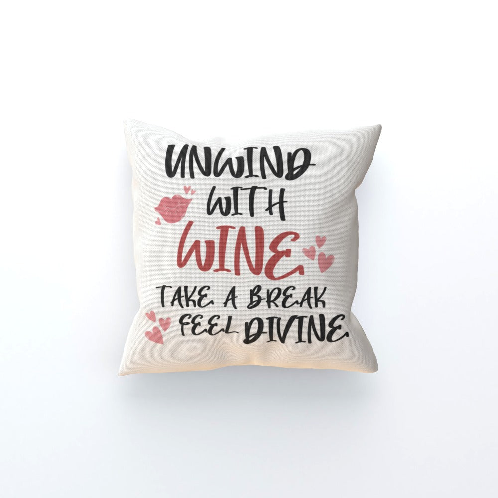 Llamaste Cushion - Unwind with Wine Edition