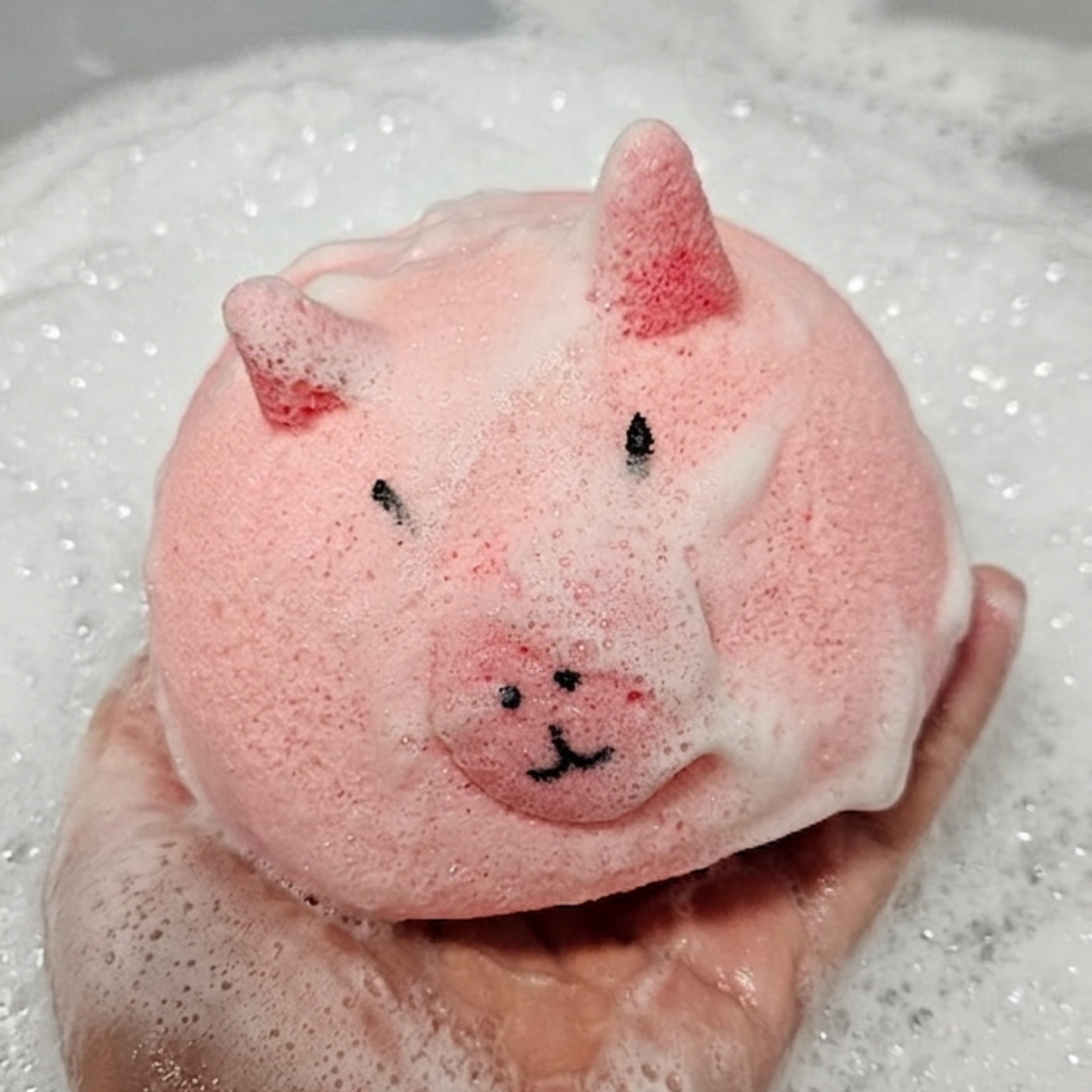 Piggy Puff Soap Sponge - Cute Sponge Soap with Creamy Lather | Handmade Bath Essential